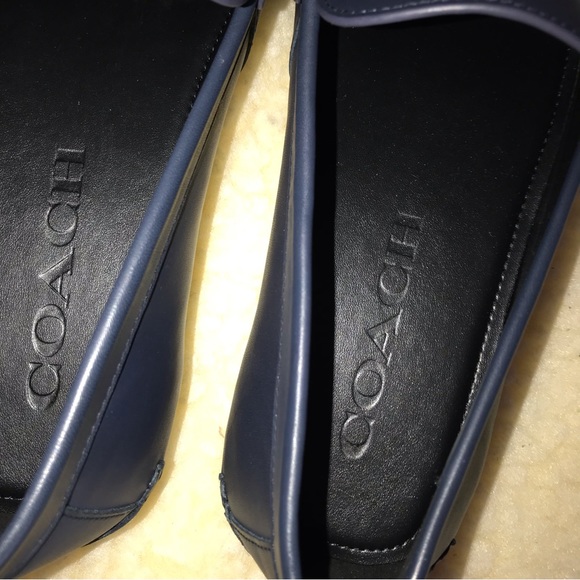 Coach Slate Blue Leather Drivers - Picture 13 of 16